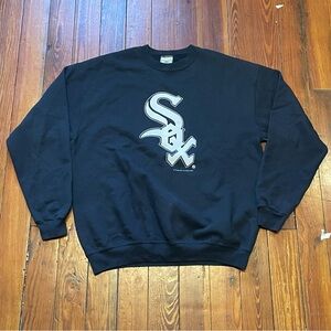 Vintage Lee Black Crewneck Sweater with Sox Logo